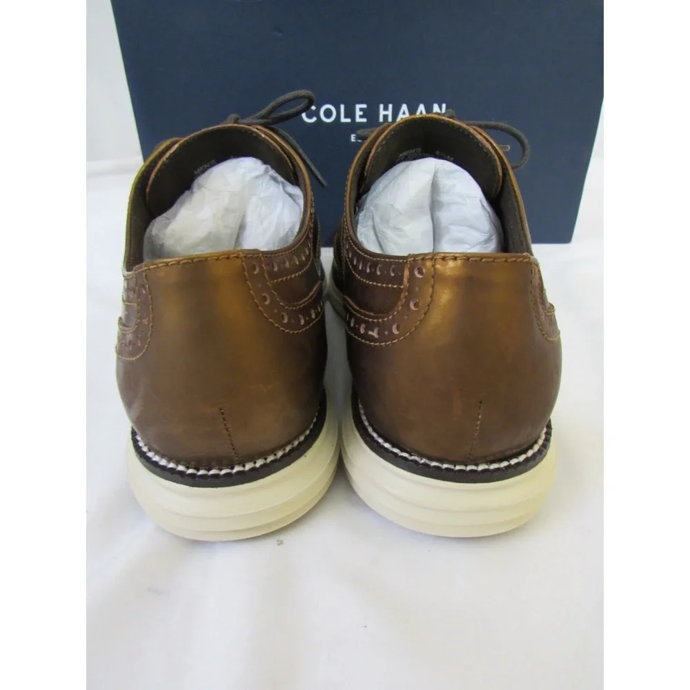 Cole‎ Haan Copper Ivory Wingtip Sz 8.5 M  Leather Lace Up Grand Os $132